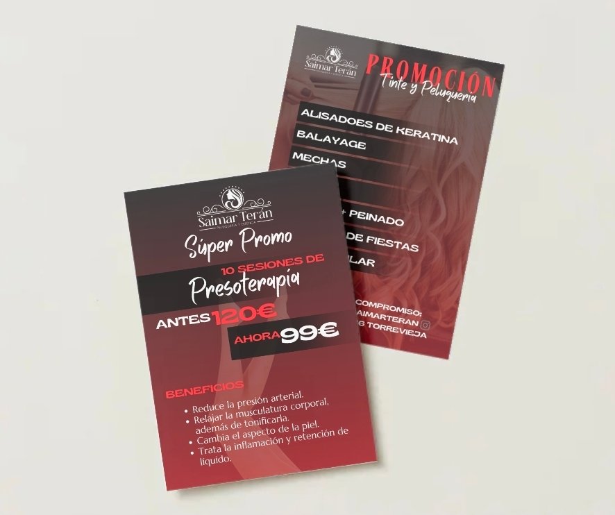 Flyers Promocionales Saimar Terán