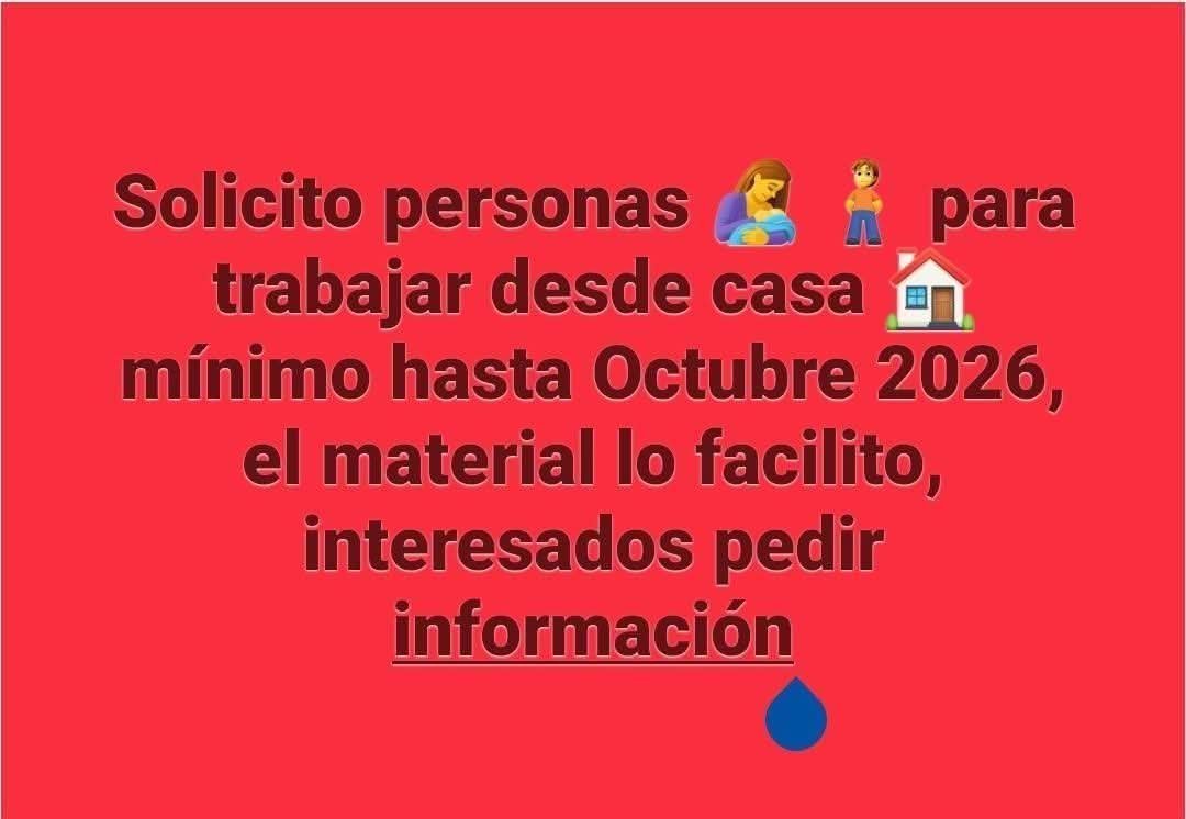 Se busa personas para trabajar desde casa